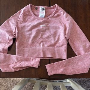Gymshark Women's Pink Flex Long Sleeve Crop Top